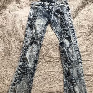 Acid wash pants